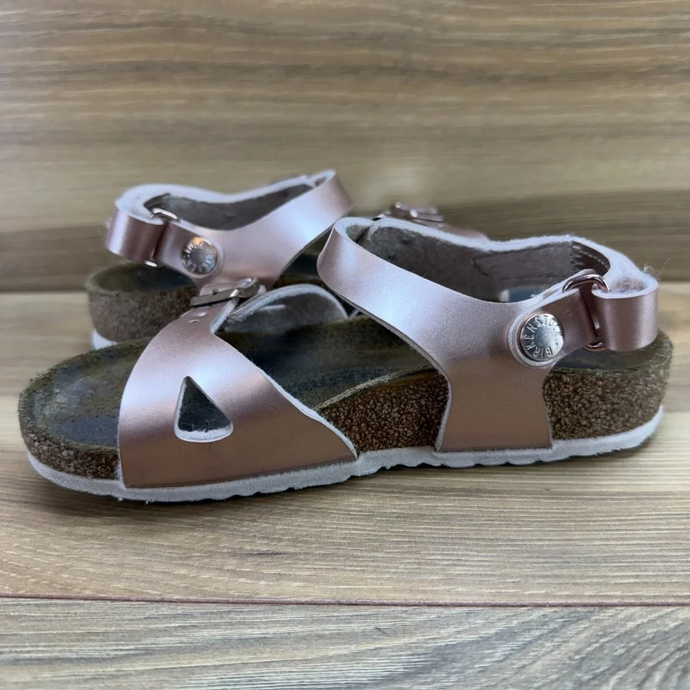 Birkenstock Rio Girls Sandals Pink Birko Size 11 Toddler EU 29 Adjustable